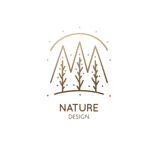 Logotipo mínimo abstrato da paisagem — Vetor de Stock