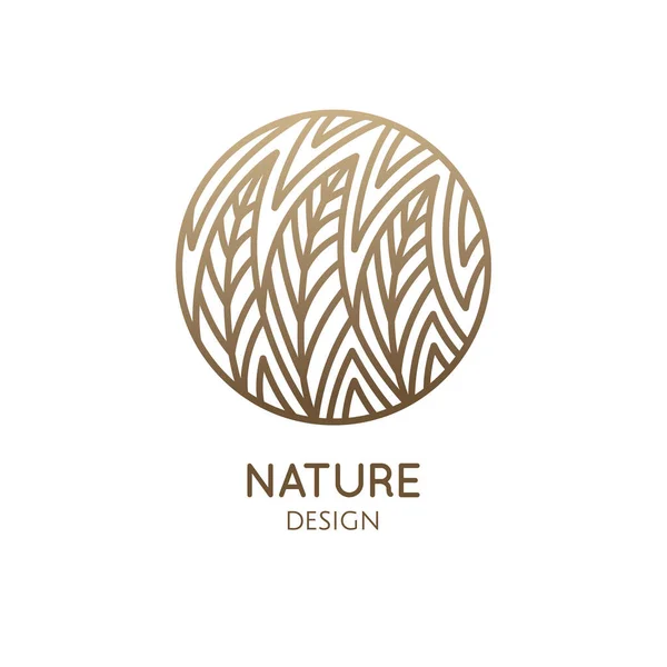 Logo motif rond de la forêt — Image vectorielle