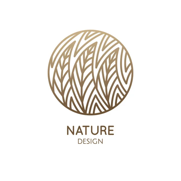 Logotipo patrón redondo del bosque — Vector de stock