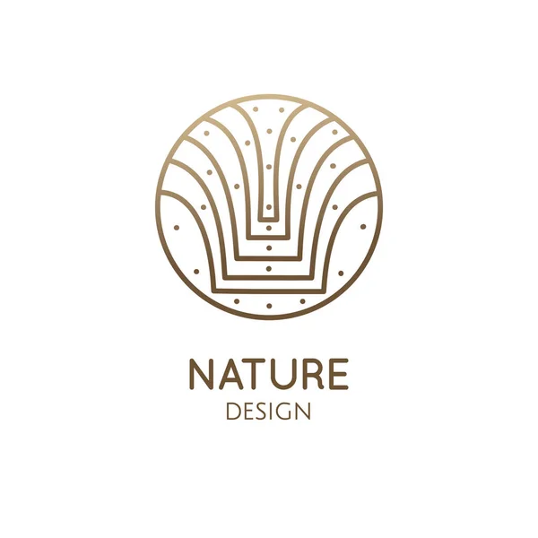 Concha marina abstracta redondo logotipo simple — Vector de stock