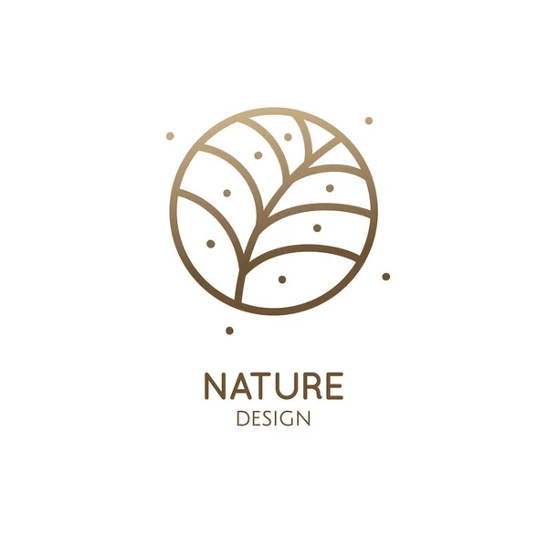 Tropical plant round logo — Stock Vector