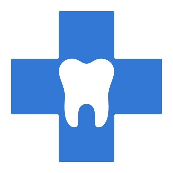 Illustrazione Emblema Clinica Dentale Sfondo Bianco — Vettoriale Stock