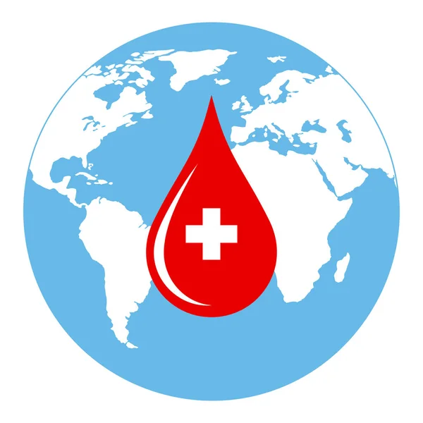 Abbildung Des Bluttransfusions Logos Auf Weißem Hintergrund — Stockvektor