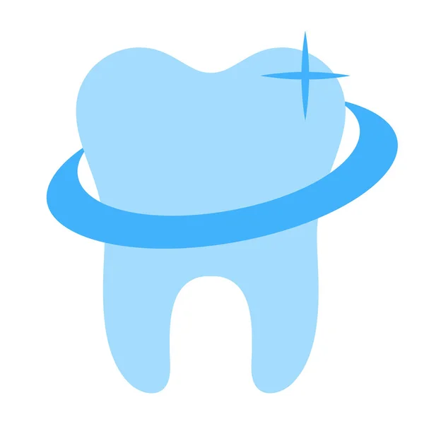 Zahnklinik Logo Illustration Auf Weißem Hintergrund — Stockvektor