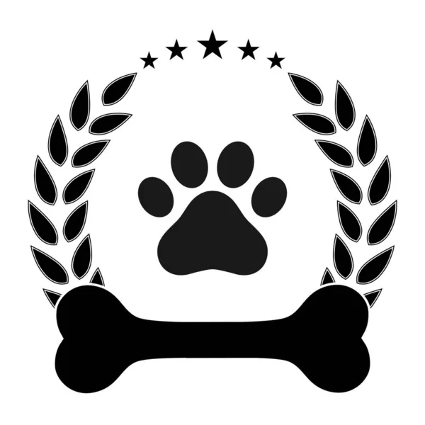 Illustration Veterinary Logo Dog Cat Background Medical Cross — Stock Vector