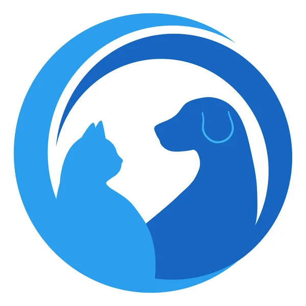Illustration Logo Animal Care Veterinary Clinic Pet Shop White Background — Vettoriale Stock