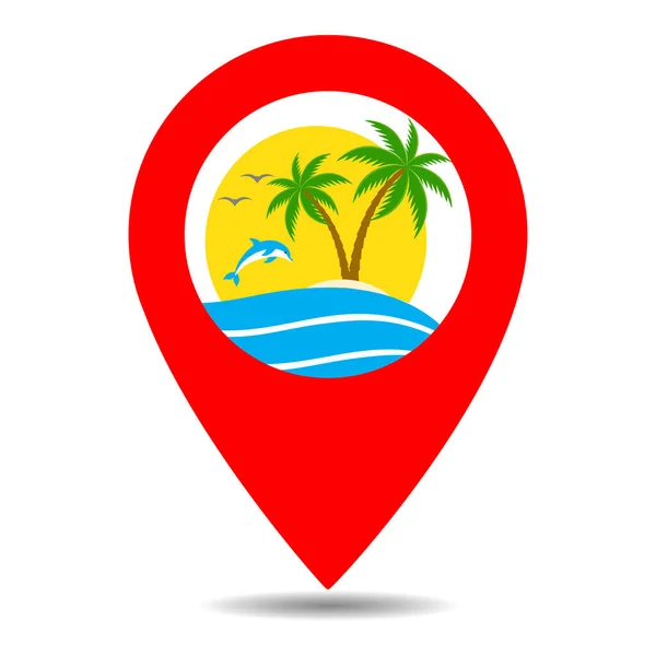 Travel Tourism Travel Agency Navigation Icon Illustration Isolated White Background — Διανυσματικό Αρχείο