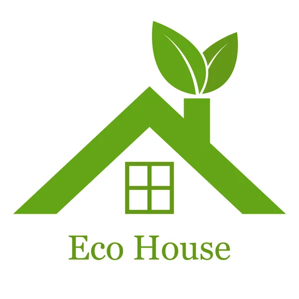 Ilustración Del Logotipo Green House Concepto Conservación Medioambiental — Vector de stock