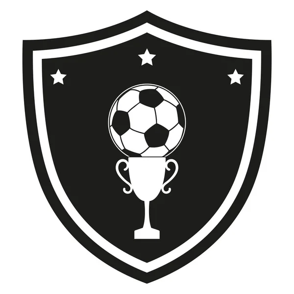 Campeonato Fútbol Logotipo Del Club Fútbol Ilustración Aislada Sobre Fondo — Vector de stock