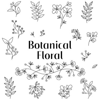 vektör el çizimi seti 