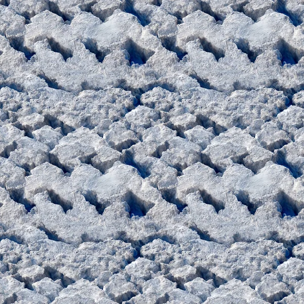 3 D render. Seamless pattern. Beautiful winter background with snowy ground. Natural snow texture. Wind sculpted patterns on snow surface.