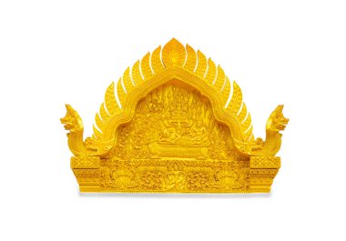 Tayland geleneksel şablon kültürü beyaz arka planda ayrı olarak dekore edildi.