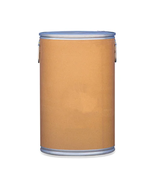 Brown Paper Buckets Ready Transported Factory Isolated White Back — Fotografia de Stock