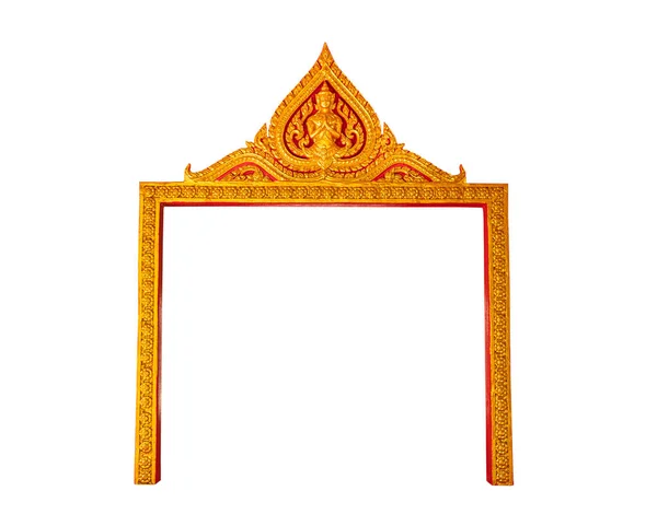 Krásný Oblouk Chrámu Thajský Styl Zlaté Architektury — Stock fotografie