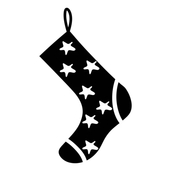 クリスマスソックス 星の形をした絶縁ベクトルイラスト — ストックベクタ