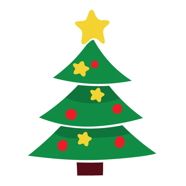 装飾クリスマスツリー ベクターイラストForクリスマス要素 — ストックベクタ