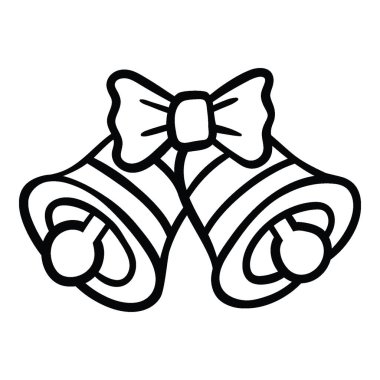 İzole Noel Çanı İllüstrasyonu, Noel için Vektör İllüzyonu ve Yeni Yıl Elementi