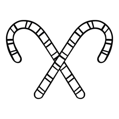 Noel elementi için izole edilmiş Noel Şeker Çubuğu Vektör İllüstrasyonu