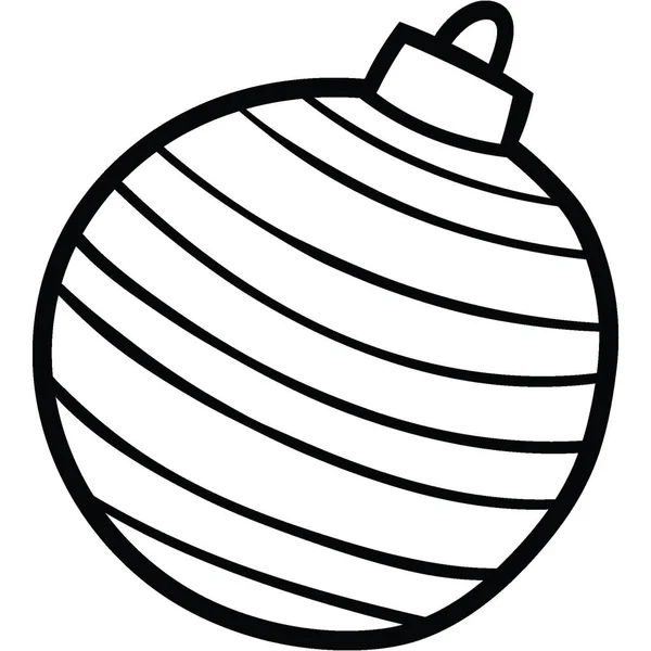 Illustration Vectorielle Boule Noël Isolée — Image vectorielle