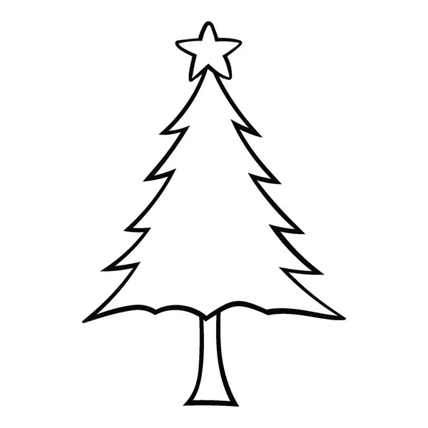圣诞节元素的装饰圣诞节树矢量图解 — 图库矢量图片