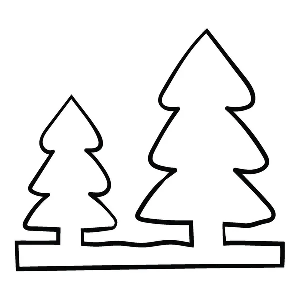 Arbres Noël Décorés Illustration Vectorielle Pour Élément Noël — Image vectorielle