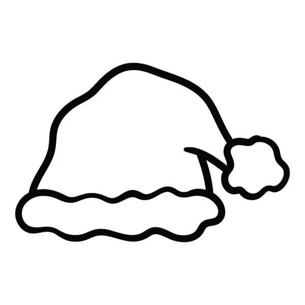 Cappello Babbo Natale Isolato Illustrazione Vettoriale — Vettoriale Stock