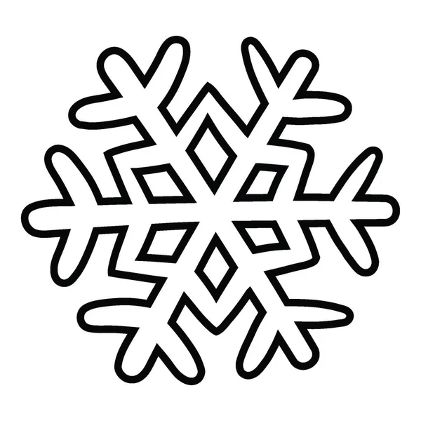 冬の雪の結晶手描きベクトルイラスト冬 クリスマス 新年の要素 — ストックベクタ