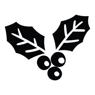 Noel kutsallığı, kırmızı böğürtlen vektör illüstrasyonuyla yılbaşı ve mutlu yıllar için ayrılır..