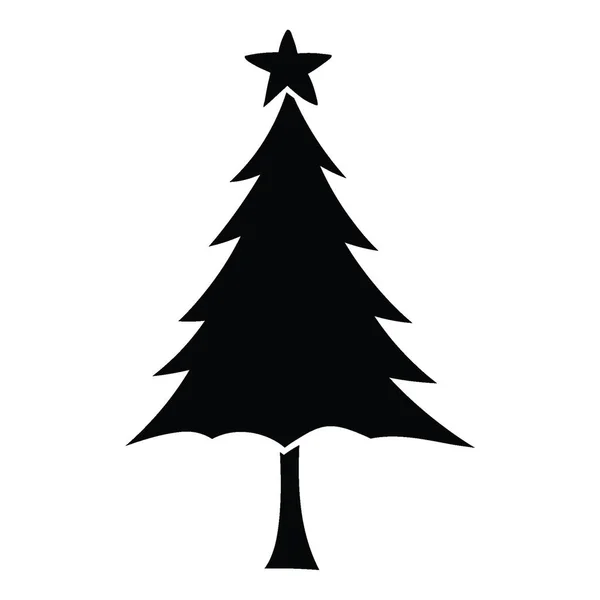 圣诞节元素的装饰圣诞节树矢量图解 — 图库矢量图片
