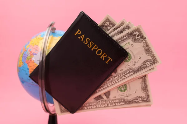 Паспорт Економте Гроші Подорожей Ведення Бізнесу Всьому Світу — стокове фото