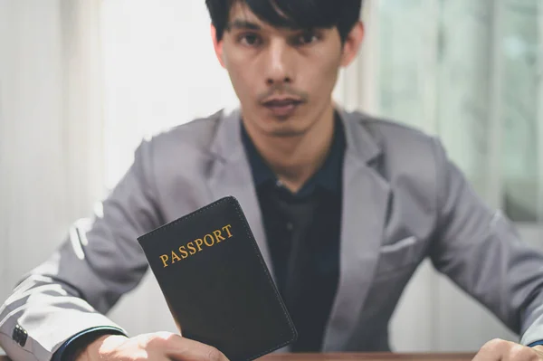 Паспорт Документы Выезд Границу — стоковое фото