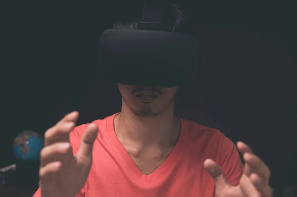 Jogar Jogos Assistir Filmes Usar Óculos Imagens Mundos Virtuais Metaverso — Fotografia de Stock