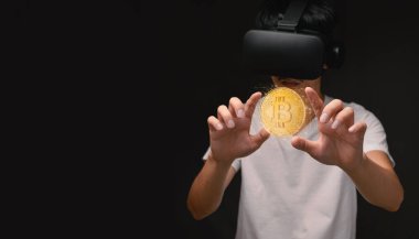 Ticari ticaret kripto para birimini bağlayan engelleme ağına sahip teknoloji Bitcoin Takasları Metaverse Hisselerini Yatır