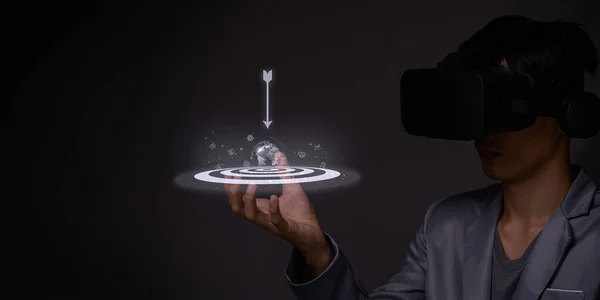 ticari hedefler metaevren ve dijital dünya çevrimiçi ağ teknolojisi verileri yapay zeka