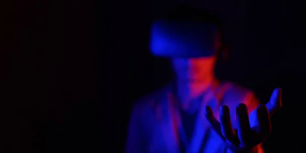 Occhiali Realtà Virtuale Realtà Aumentata Gioco Concetto Tecnologia Futura Simulato — Foto Stock