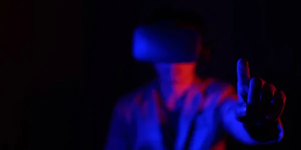 Glazen Van Virtual Reality Augmented Reality Spel Toekomstig Technologie Concept — Stockfoto