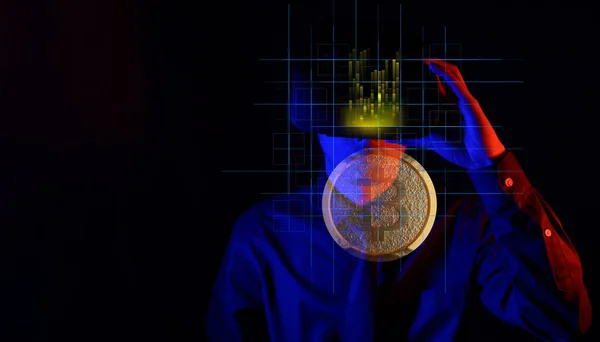 Comercio Comercio Criptomoneda Monedas Bitcoin Intercambios Invest Metaverse Stocks Tecnología — Foto de Stock