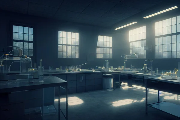 science lab room 3d render