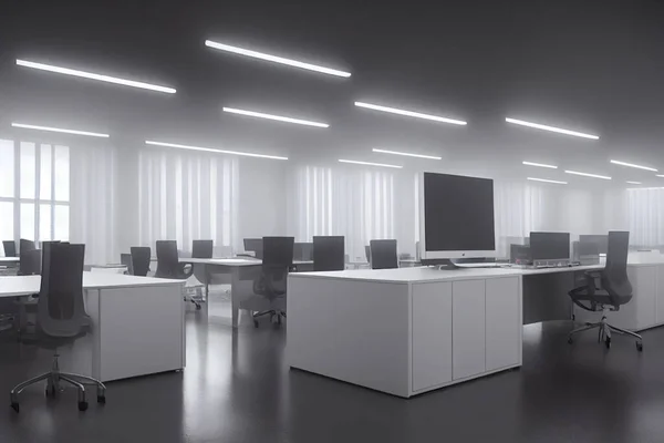Work room Office 3D render