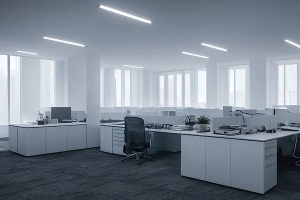 Work room Office 3D render