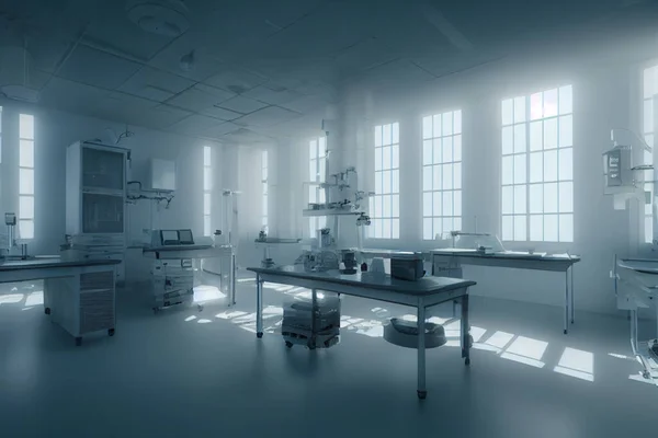 science lab room 3d render