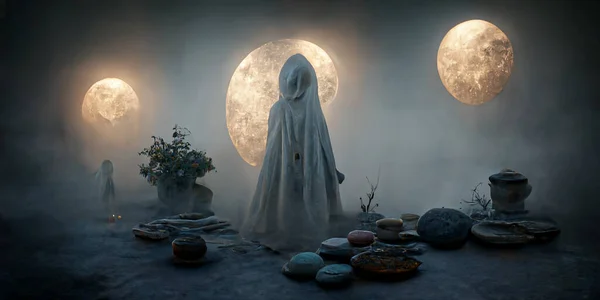 Halloween Day Eyes Jack Lanterns Trick Treating Samhain All Hallows — Stock Fotó