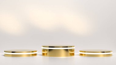 Altın sahne arkaplan podyumu