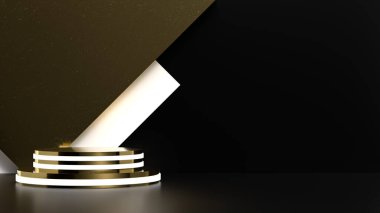 Altın sahne arkaplan podyumu