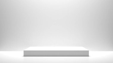 sahne arkaplan podyumu. Ürün rafı ayakta duruyor. Ürün göstermek için boş stand.
