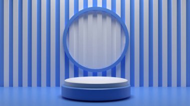 sahne arkaplan podyumu. Ürün rafı ayakta duruyor. Ürün göstermek için boş stand.