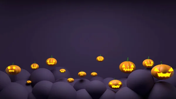 Halloween Day Eyes Jack Lanterns Trick Treating Samhain All Hallows — Stockfoto