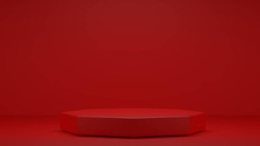 Noel sahnesi arka plan podyumu. Ürün rafı ayakta duruyor. Ürün göstermek için boş stand.