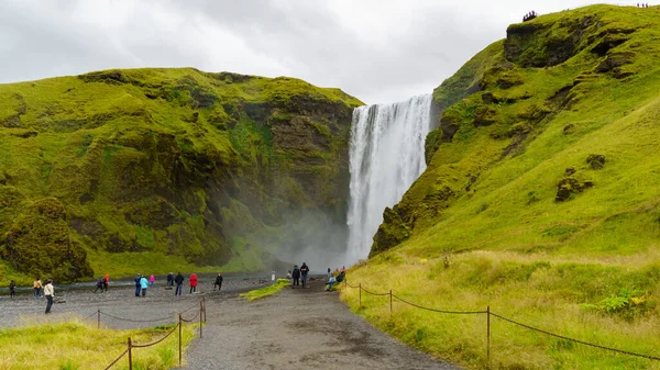 Eylül 2018 Skoga Nehrinde Ünlü Skogafoss Şelalesi — Stok fotoğraf