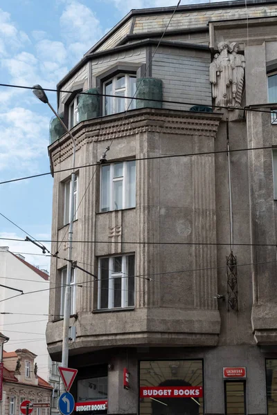 Palace Resp Diamant Apartment Building Cubist Building 19121913 Located Lazarsk — Stock Photo, Image
